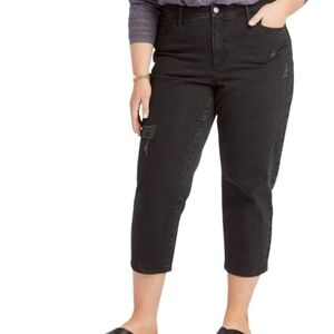 VINTAGE STRAIGHT ANKLE JEANS BLACK SZ 16 NWT